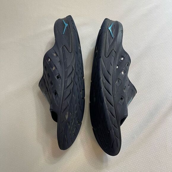 Hoka One One Ora Recovery Navy Blue Sandals Slides Size 13M - Picture 14 of 16